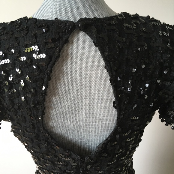 David Rose Sequin Black Dress - Picture 5 of 9